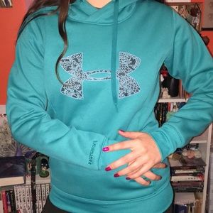 Teal Under Armour active hoodie